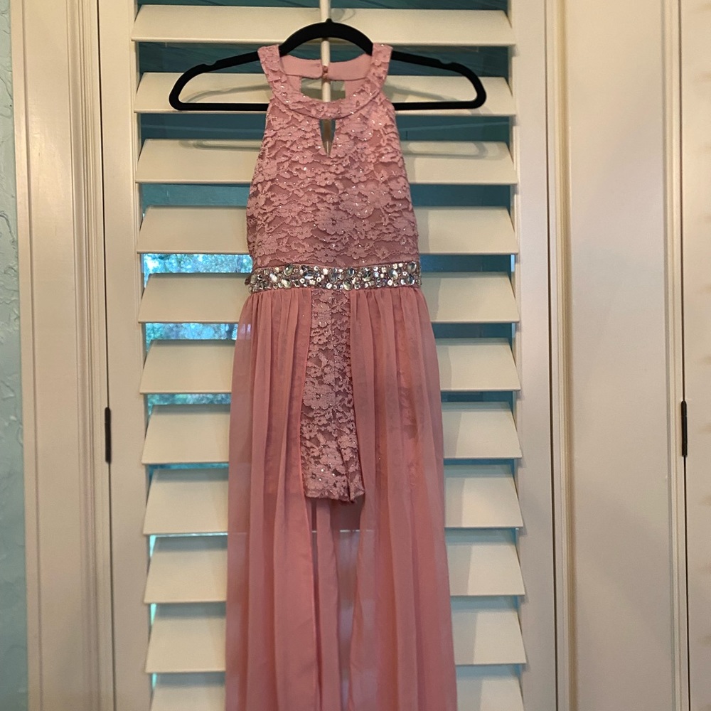 Speechless Girls Light Pink full length Romper dress!💗